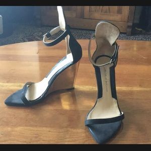ZARA LEATHER POINTY HEELS STILETTOS WEDGE D’ORSAY